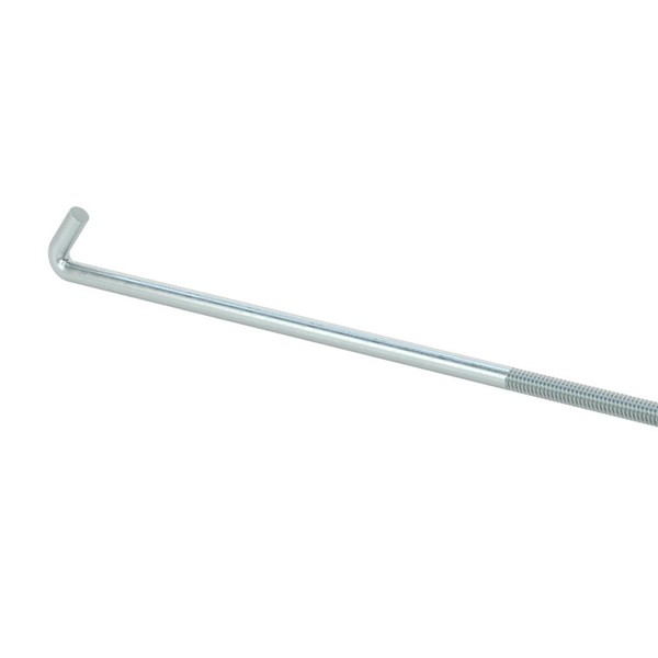 1/4" - 20 X 10" HOLD DOWN 60 DEGREE HOOK BOLT 60K PSI TENSILE STEEL ZINC TRIVALENT CLEAR PER PRINT