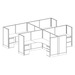 WEBBTYP13 - 53"H, 4-Pod, 6' x 6' Webb Typical - no power