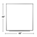 LUXOR WB4848W 48"W x 48"H Wall-Mounted Magnetic Whiteboard