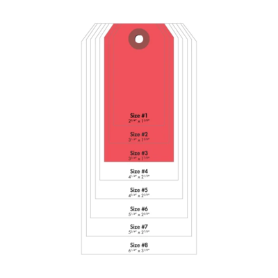 #3 Cardstock Tag - Red