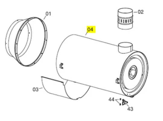Veloci Heater Replacement Combustion Chamber - Blaze 200