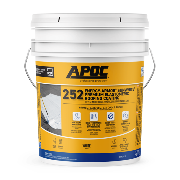 APOC® 252 ENERGY-ARMOR SUNWHITE® PREMIUM ACRYLIC ELASTOMERIC ROOFING COATING