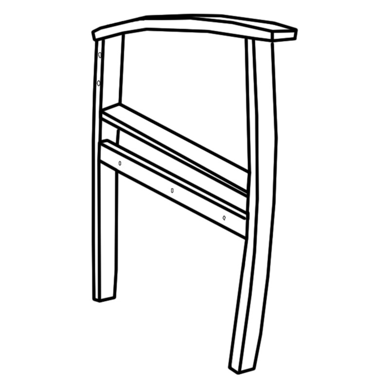 326SSFASIL- VITALITY COMPONENT: Single shared FULL arm (no back/seat)