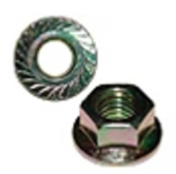 M12 - 1.75 HEX FLANGE LOCK NUT SERRATED SPCL CLASS 8 CARBURIZED ZINC TRIVALENT YELLOW PER PRINT