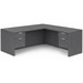 CLALD1043- Classic L-Shape Desk 71" W x 30" D with 47" Return and 2 Box/File Pedestals- Coastal Gray