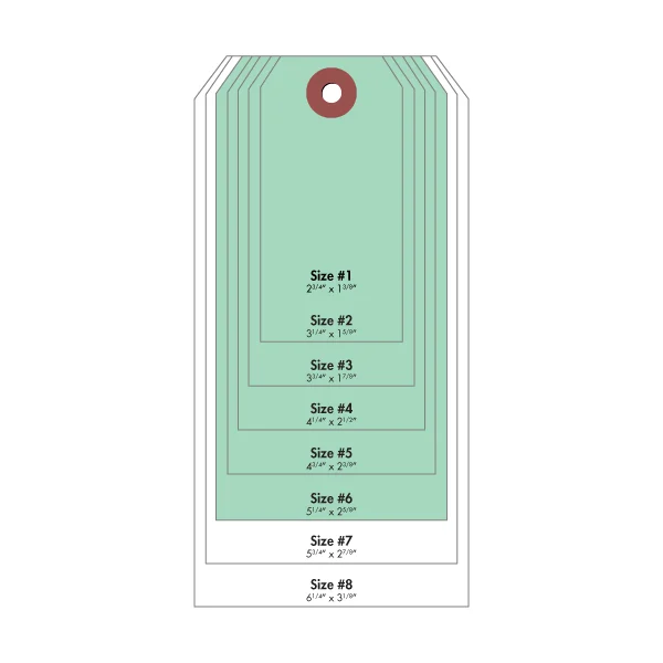 #6 Cardstock Tag - Green