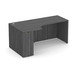 PL181L 66" PORKCHOP CREDENZAENZA-LEFT- COASTAL GRAY