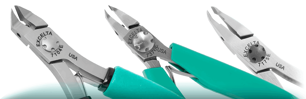 Excelta Hard Wire Cutters with Carbide Inserts Small tapered head; L: 4.5