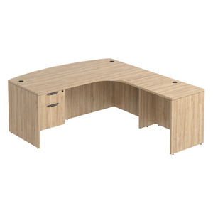 CLALD2009 Right Radius L-Shape Typical 71" X 78" Desk- Aspen