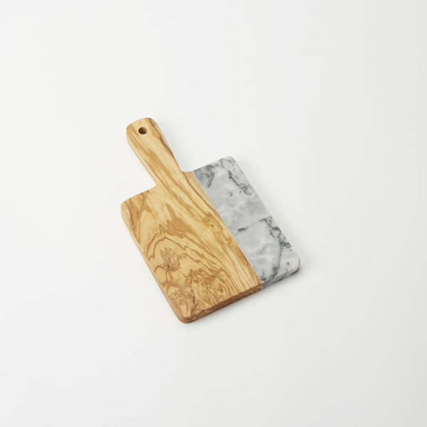 Olive Wood/Marble Serving Peels