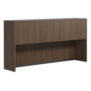 CLAHU1003- Hutch with 4 Laminate Doors- Modern Walnut