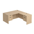 Classic L-Shape Desk 72" x 66" with 2 Box/File Pedestals - Aspen
