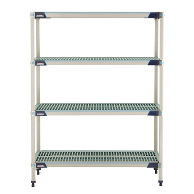 Metro X356GX3 Metromax I Starter Shelving Unit 48"W X 18"D X 63"H Open Grid Polymer Shelves Polymer