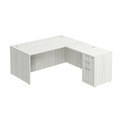 Classic L-Shape Desk 72" x 66" with Box/Box/File Pedestal - Silver Birch