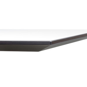 PLBE3072 30X72 BEVEL EDGE RECTANGULAR TOP - White top/Espresso Edge