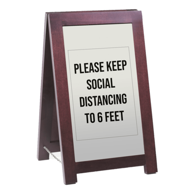 Cal-Mil 851-SD 11-7/8"W x 17-1/2"D x 22"H Westport "Social Distancing" Sign