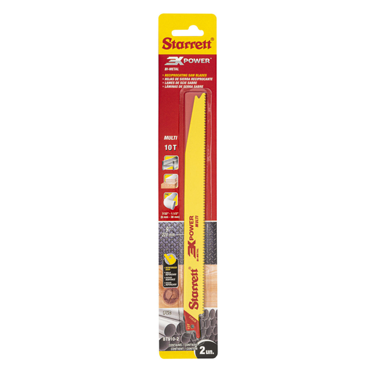 STARRETT BT910-2 Multi-Purpose 9'' x 3/4 x .050 x 10T, 3X POWER, 2 Pack