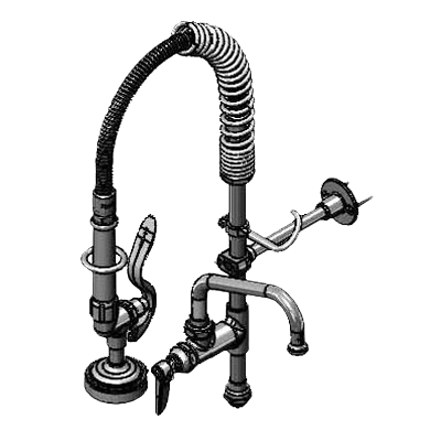 T&S Brass MPZ-KIT-LN06-CR Mini Pre-Rinse Unit Retro-Fit Kit Low Flow Spray Valve