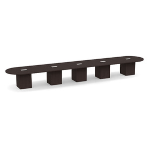 22ft Racetrack, cube base Conference Table: ESPRESSO CUBRT3264NESPESP