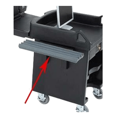 Cambro VCS32R191 Versa Cart Tray Rail Only Granite Gray