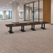PALBS4192N - 16 ft. Classic Boat Shape Conference Table with Black Palmer Base