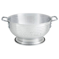Winco ALO-16BH 16 QT. Aluminum Colander with Base