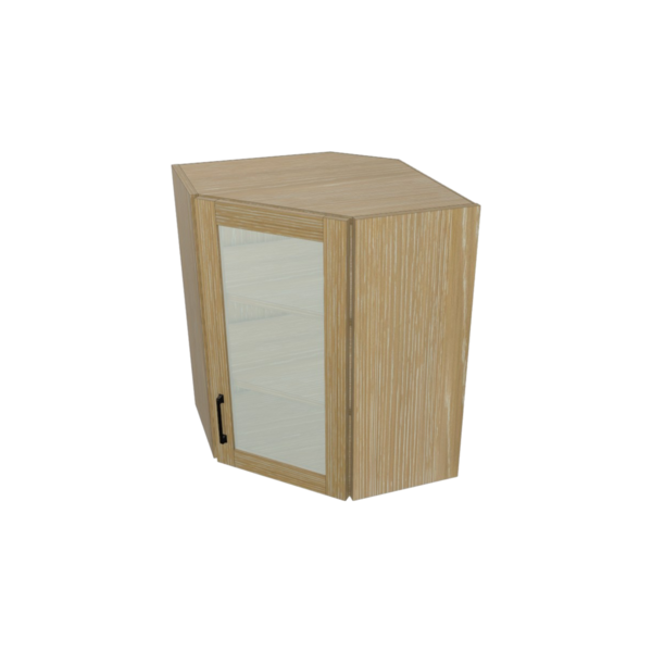 Chelsea Glass Door Angle Wall Cabinet Kit - 24”x 30” X 13”