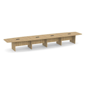20ft Boat Shape, slab base Conference Table: ASPEN 