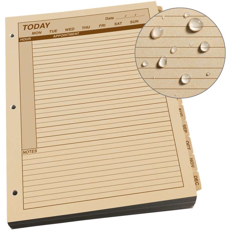 Rite in the Rain All Weather Daily Planner Refills, 8.5 x 11, No. 9260WMX