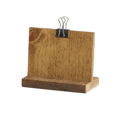 Cal-Mil 2036-32-99 4"W x 2"D x 3-1/4"H OAL Madera Clipboard Menu