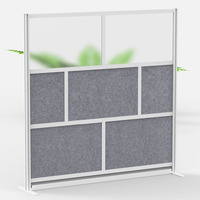 LUXOR MW-7070-FCG Modular Room Divider Wall System - 70" x 70" Starter Wall