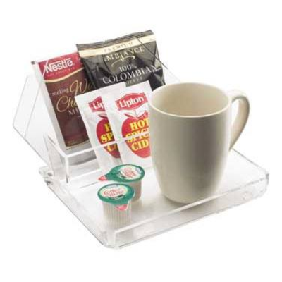 Cal-Mil 490-12 7-1/2" x 9-1/2" x 5-1/2"H Amenity Coffee Tray