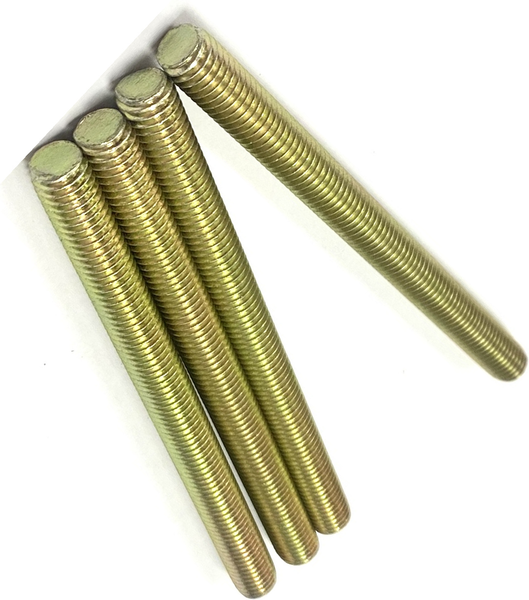 5/16" - 18 X 1 1/2" FULLY THREADED STRAIGHT ROD SAE J429 GR 8 ZINC TRIVALENT YELLOW