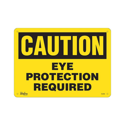 Eye Protection Required Sign - 14" x 10" - Aluminum - English