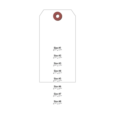 #5 Cardstock Tag - White