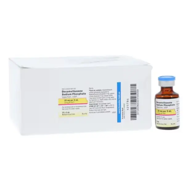 Dexamethasone, Injection, 4mg/mL, 5 mL (25/pk) Vial NDC 63323016505