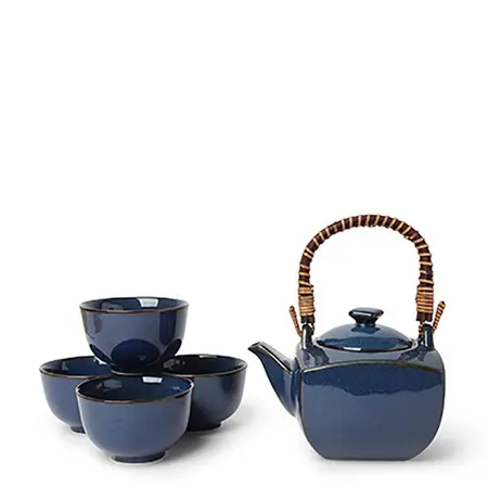 Tea Set Namako Blue Square