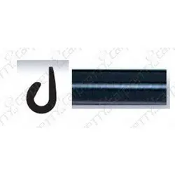 5/16" Black J-Shaped
