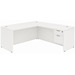 CLALD2037- Classic L-Shape Desk 66" W x 30" D with 42" Return and Box/File Pedestal- White