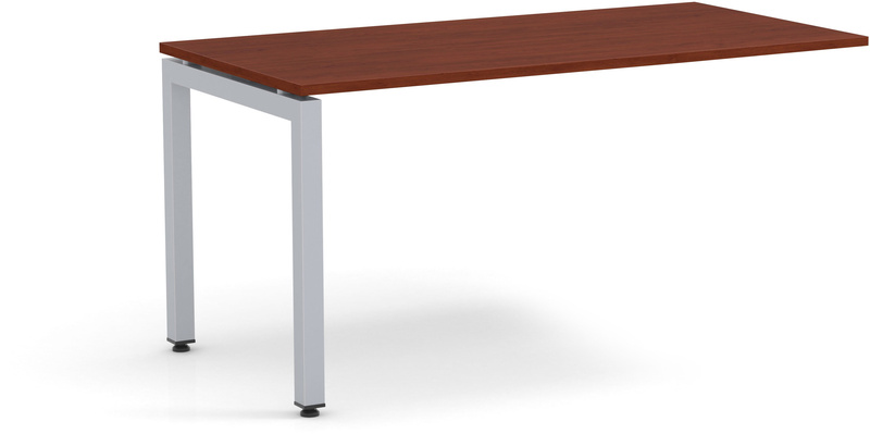 Elements Desk Return 24" X 42" - Cherry with Silver Legs