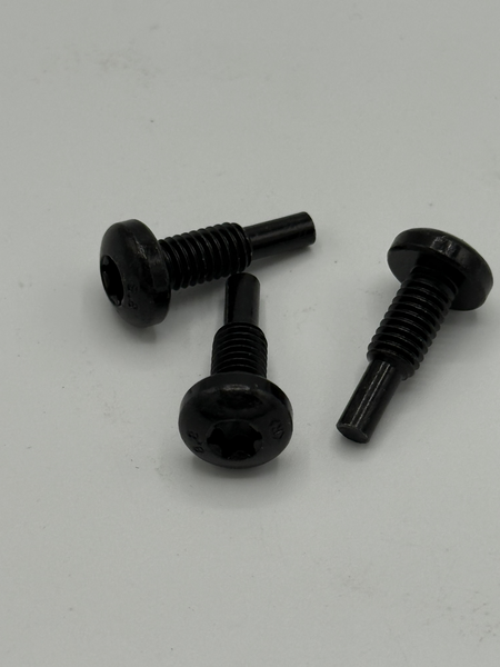 M6 - 1 X 12MM 6 LOBE PAN HEAD SCREW 8MM DOG POINT 8.8 ZINC BLACK PER PRINT