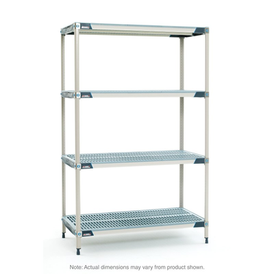 Metro X326GX3 Metromax I Starter Shelving Unit 30"W X 18"D X 63"H Open Grid Polymer Shelves Polymer