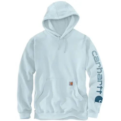 CARHARTT K288 - Loose Fit Midweight Logo Sleeve Graphic Sweatshirt - Early Fog