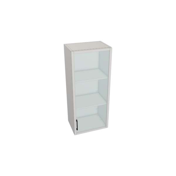 Fresno Pure White Box  Glass Door Wall Cabinet Kit - 18”x 42” X 13”