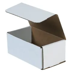 7 X 4 X 3" ECT32B WHITE CORRUGATED MAILER 50/BD   M743