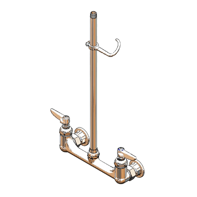 T&S Brass B-0133-09 Faucet 8" C/C Wall Mount with 18" Riser