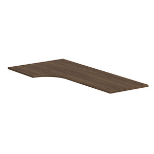 PLT723624L 72" CORNER EXTENSION WORK SURFACE TOP: LEFT- MODERN WALNUT