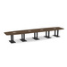 PALBS4216N - 18 ft. Classic Boat Shape Conference Table with Black Palmer Base