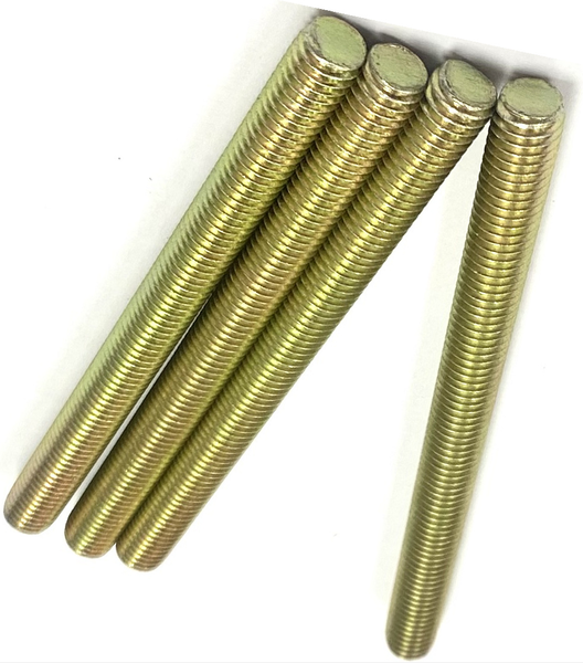 5/16" - 18 X 3 1/2" FULLY THREADED STRAIGHT ROD SAE J429 GR 8 ZINC TRIVALENT YELLOW