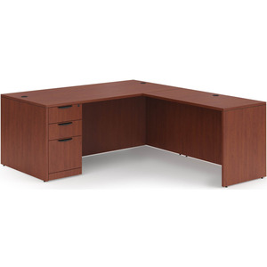CLALD2038- Classic L-Shape Desk 66" W x 30" D with 42" Return and Box/Box/File Pedestal- Cherry